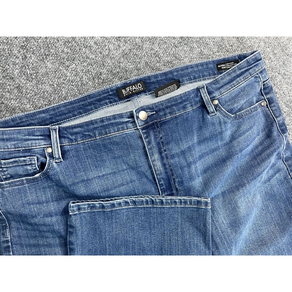 Buffalo David Bitton Jeans Womens Size 18/38 Blue Alyssa High-Rise Straight Leg